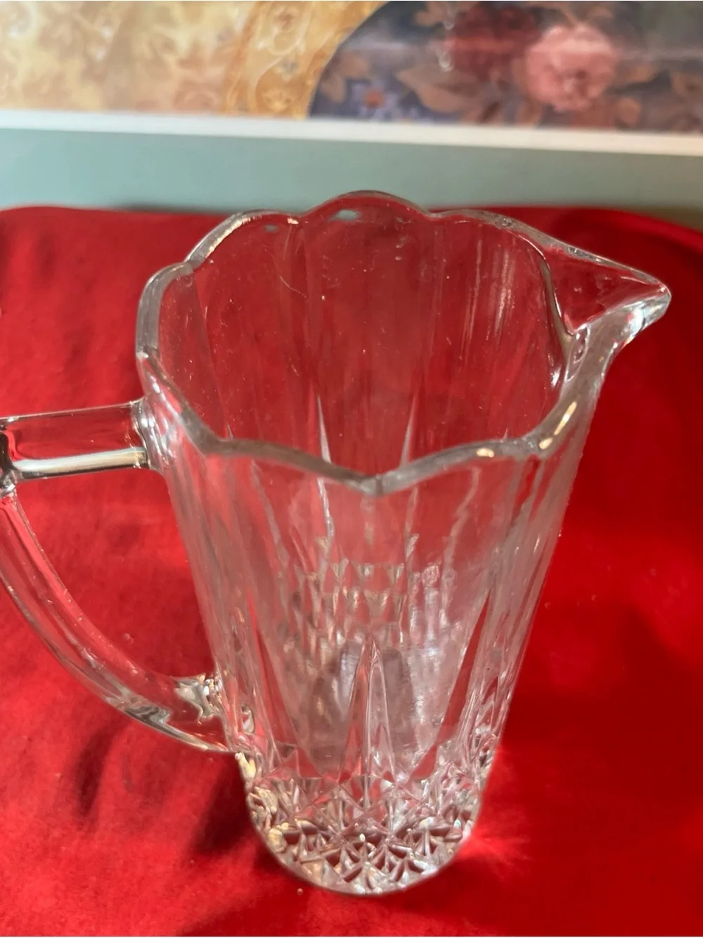 Clear Crystal-Style Glass Pitcher - Classic Home Dining